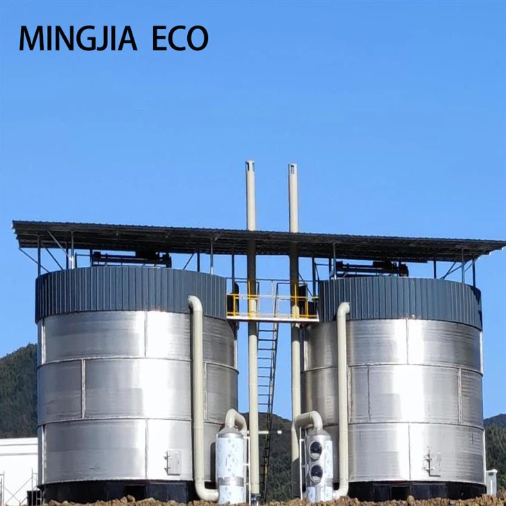 Вертикална високотемпературна компостна кула